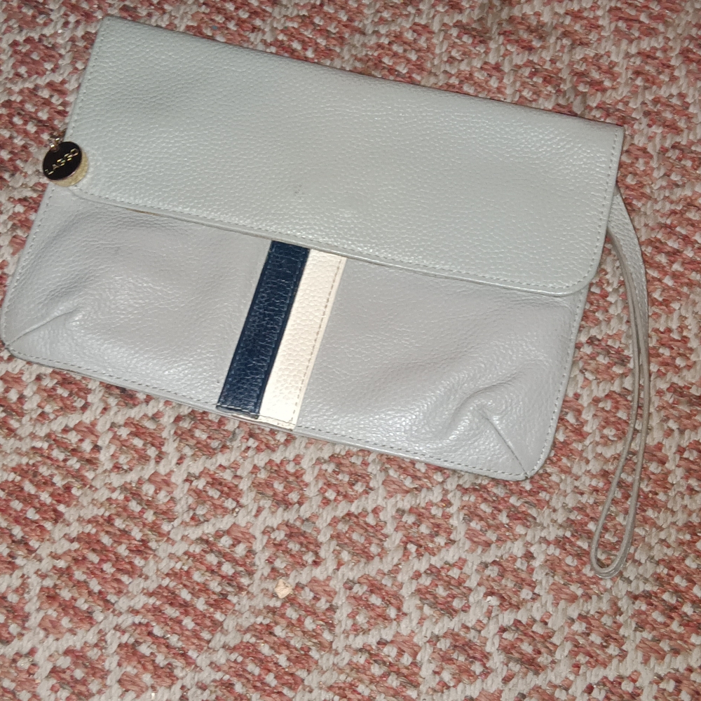 Chic Gray and Navy Clutch